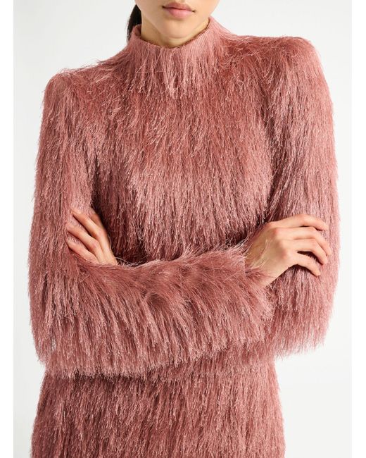 Balmain Pink Fringe Mini Dress