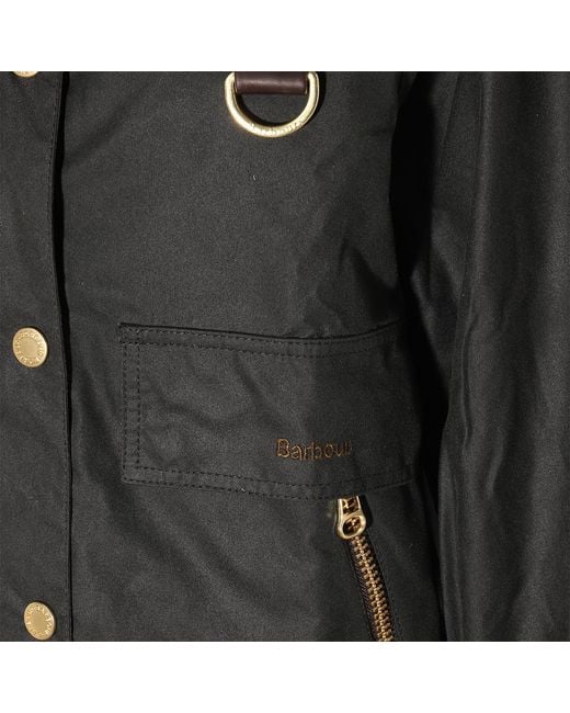 Barbour Black Catton Wax-Coated Jacket
