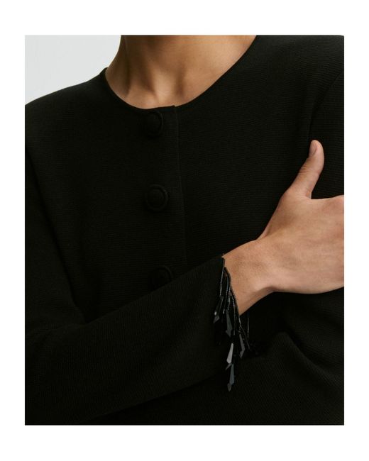 By Malene Birger Black Shelly Embellished Cardigan