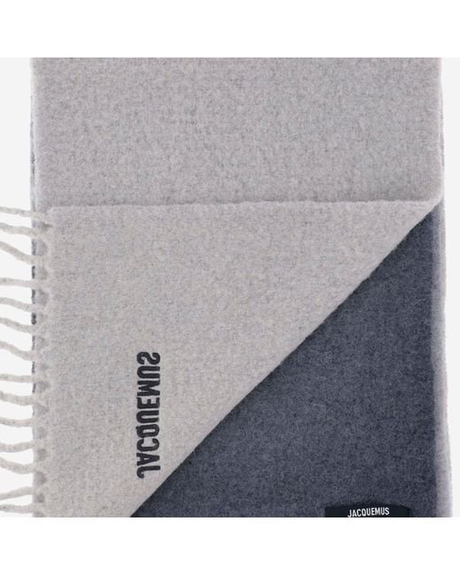 Jacquemus Gray Logo Scarf