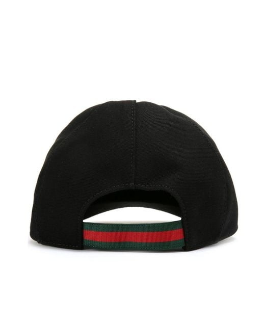 Gucci Black Logo Details Baseball Hat for men
