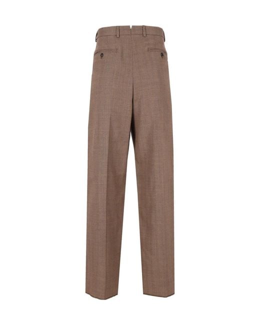 Emporio Armani Brown Casual Trousers With Belt Loops for men
