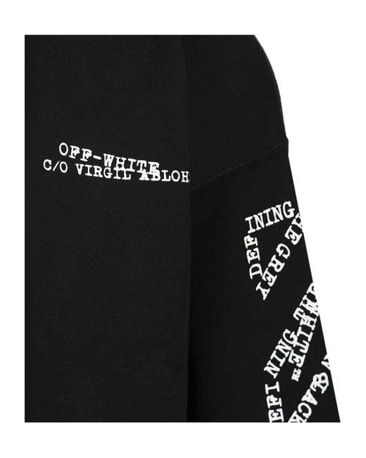 Off-White c/o Virgil Abloh Black Diag Arrow Print Hoodie for men