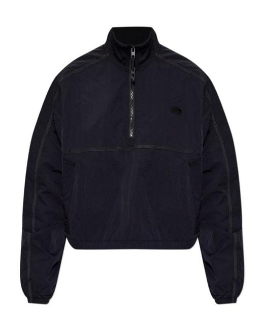 DIESEL Blue Turtleneck Jacket