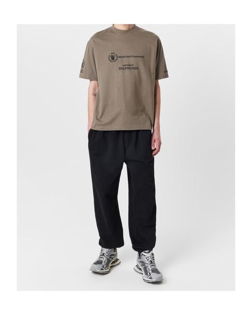 Balenciaga Gray Regular Fit T-Shirt for men