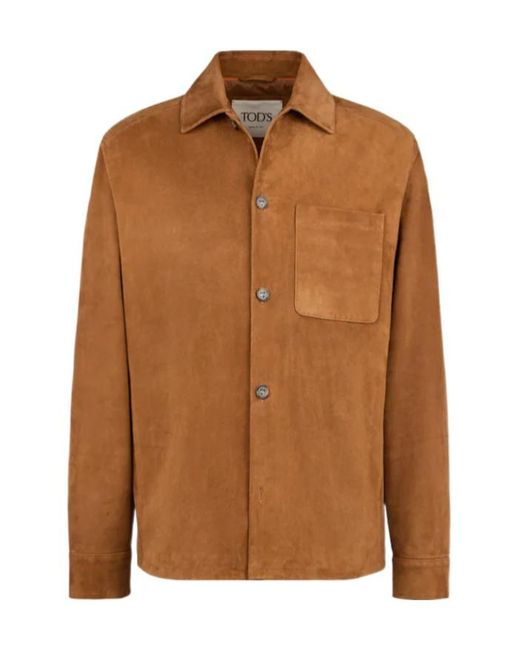 Tod's Brown Pashmy Shirt Jacket for men
