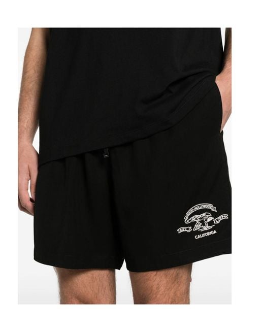 Amiri Black Elastic Waist Shorts for men