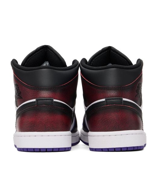 Nike Blue Air Jordan 1 Mid Se High-Top Casual Sneakers for men
