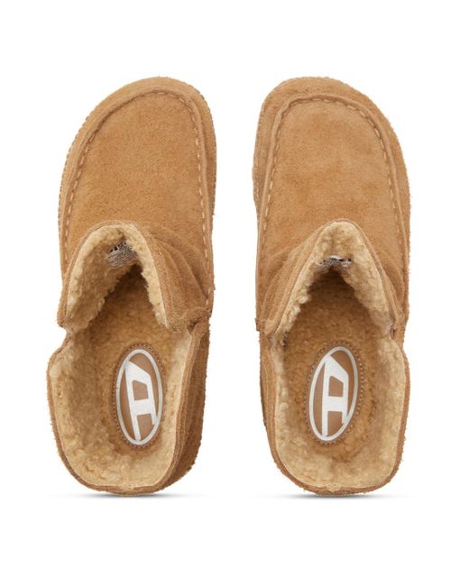 DIESEL Brown D-Lukas Ankle Boots for men