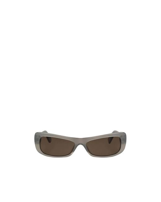 Jacquemus White Simple Plastic Square-Frame Sunglasses