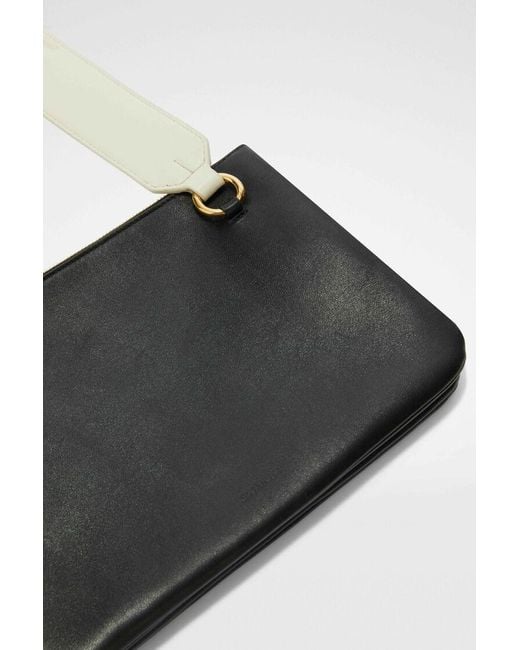 Jil Sander White Link Lg Small Crossbody Bag
