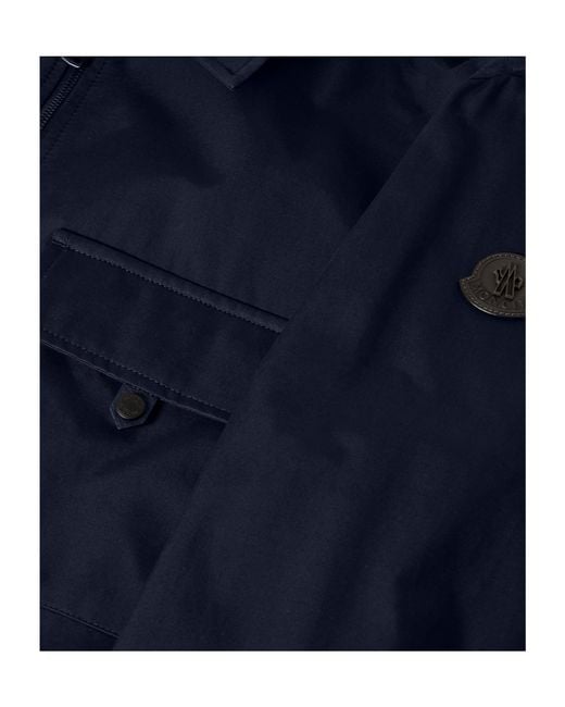 Moncler Blue Zip-Up Shirt Jacket for men