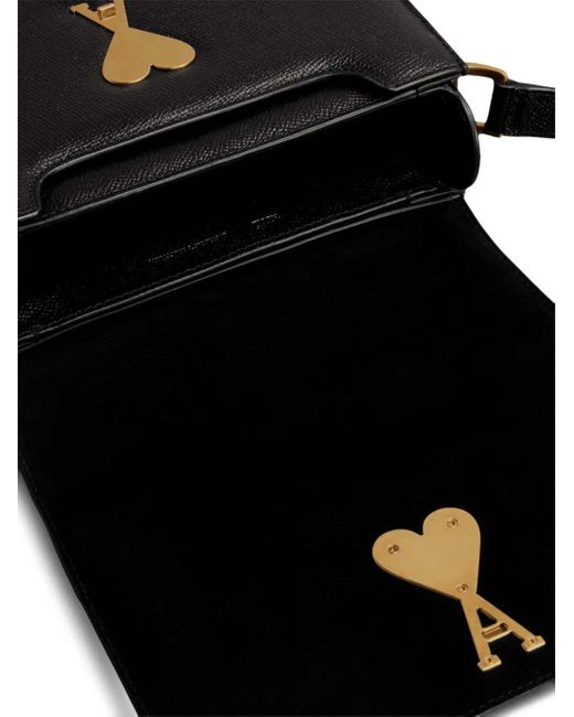 AMI Black Flap Shoulder Bag