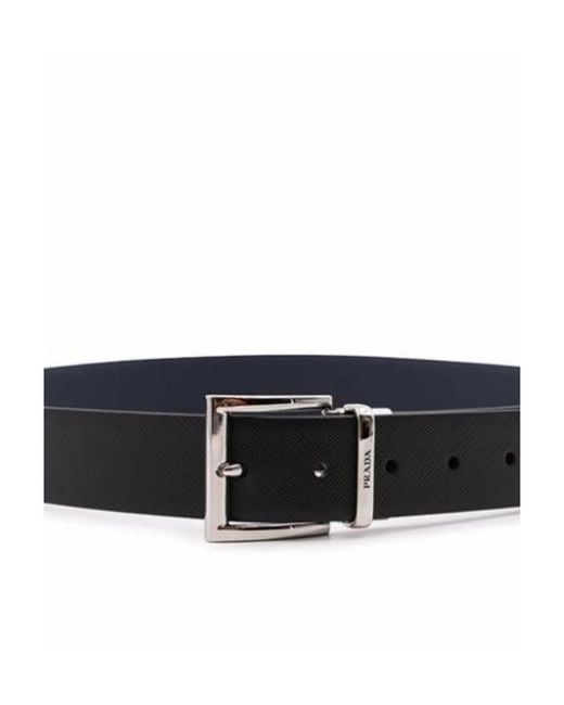 Prada White Double-Sided Belt for men