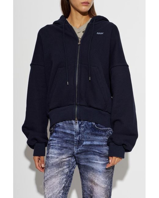 AVAVAV Blue Logo Zip-Up Hoodie