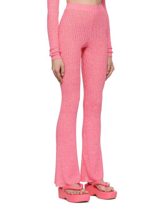MSGM Pink Logo Sweatpants