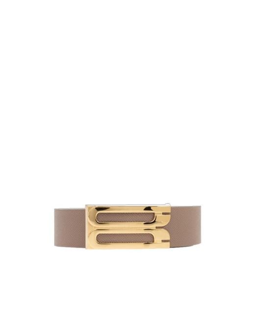 Victoria Beckham White Leather Belt