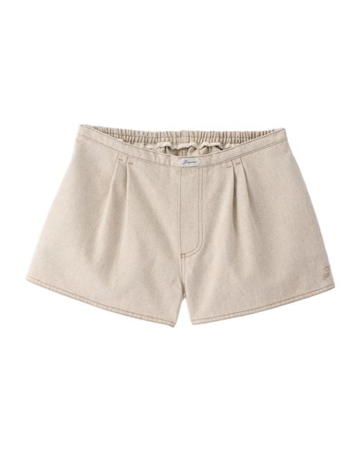 Jacquemus Natural Pleated Shorts