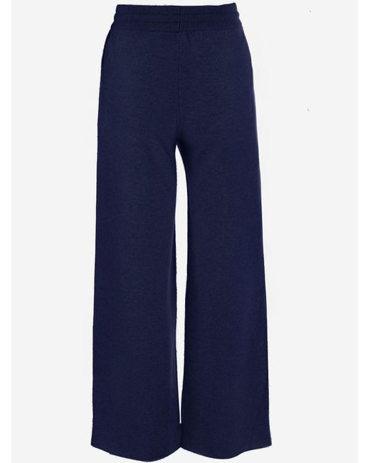 arch4 Blue Wide-Leg Knitted Trousers