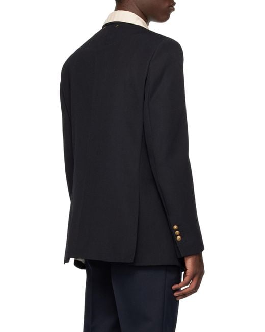 Golden Goose Deluxe Brand Blue Double-Breasted Dave Blazer for men