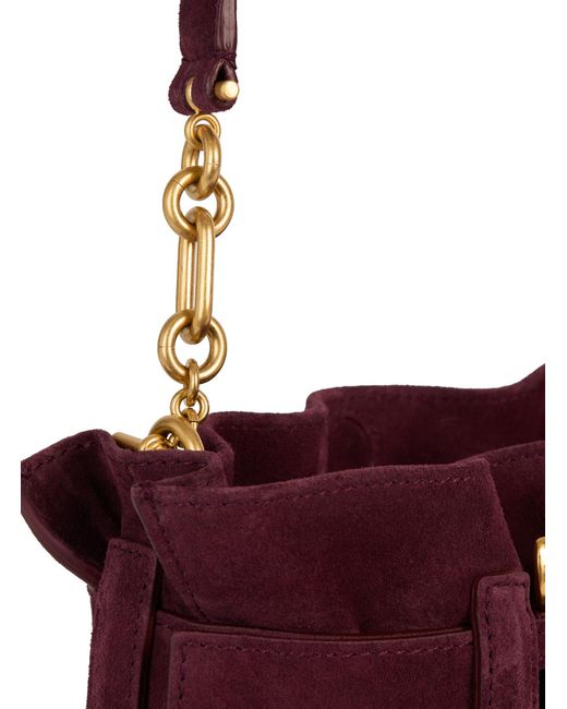 Balmain Purple Anthem Mini Shoulder Bag