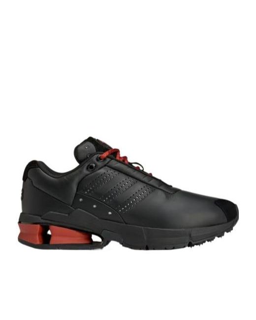 Y-3 Black Control Leather Perforated Sneakers for men