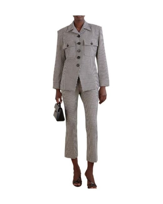 Veronica Beard Gray Flare Pants