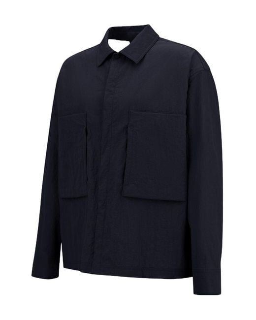 Herno Black Laminar Boxy Zip-Pocket Jacket for men