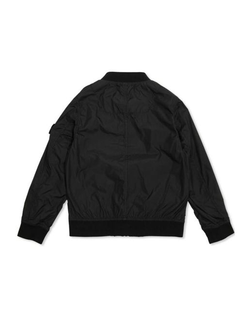 Stone Island Black Compass-Badge Bomber Jacket