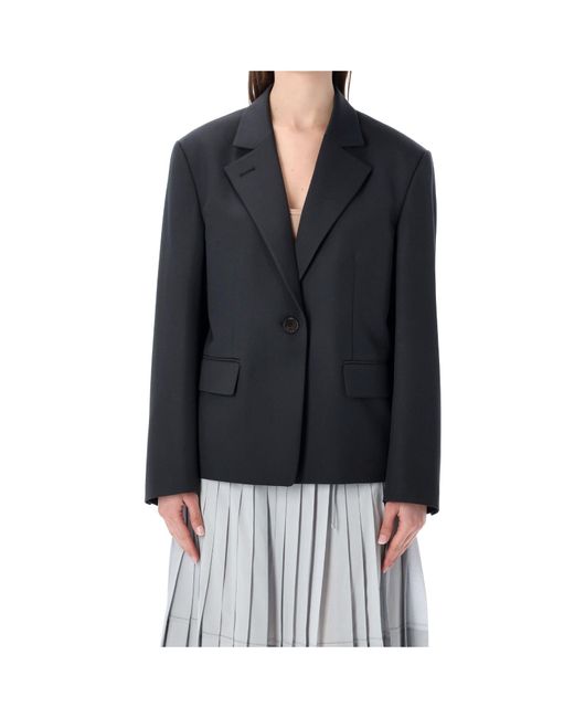 Low Classic Black Single-Breasted Tailored Blazer