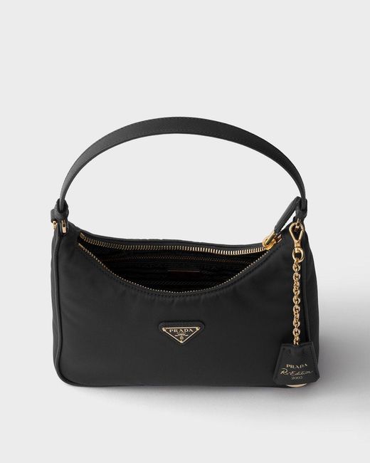 Prada Black Re-Edition 2005 Re-Nylon And Saffiano Mini Bag
