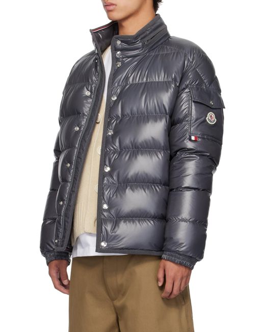 Moncler Gray Gourette Zip-Up Short Down Jacket for men