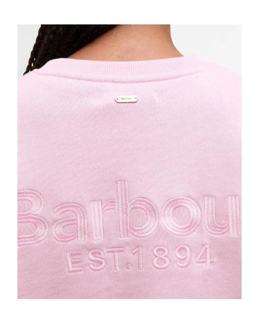 Barbour Pink Long-Sleeved Crew Neck Sweatshirt