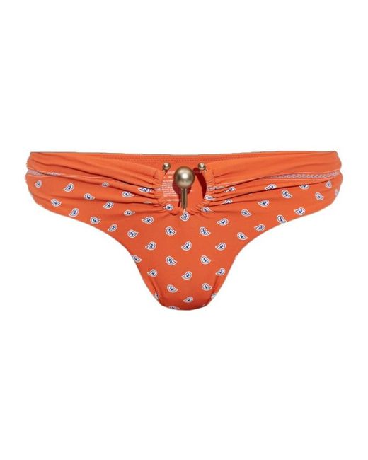Christopher Esber Orange Printed Bikini Bottoms