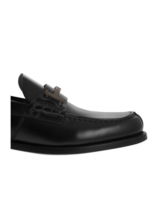 Tod's Black Double T Slip-On Loafers for men