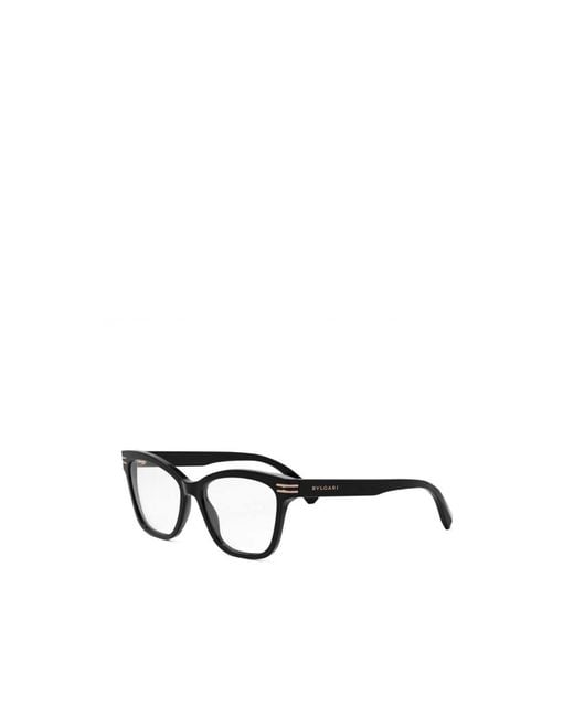 BVLGARI White Bulgari Cat-Eye Glasses