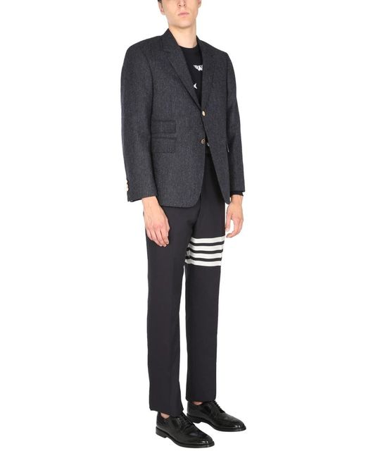 Thom Browne Blue Single-Breasted Blazer Jacket for men