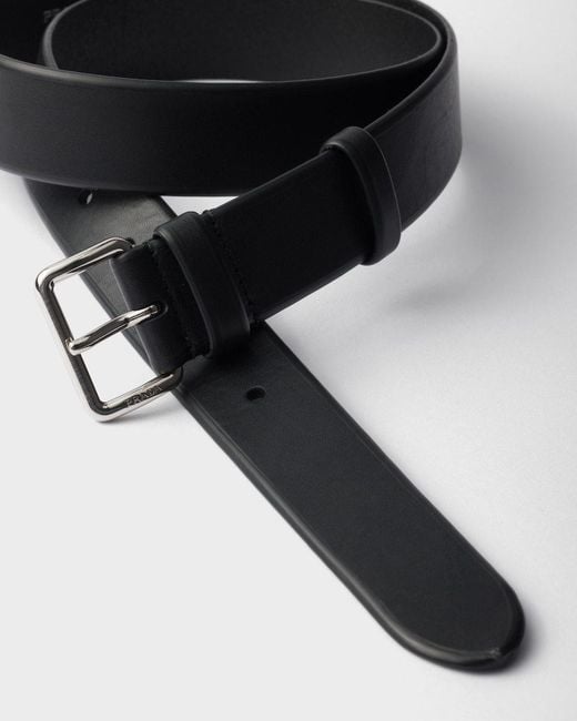 Prada Black Leather Belt for men