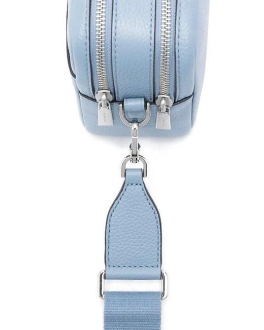 MICHAEL Michael Kors Blue Bryant Medium Pebbled Camera Crossbody Bag