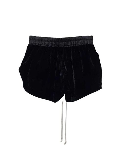 Rick Owens Black Drawstring Shorts