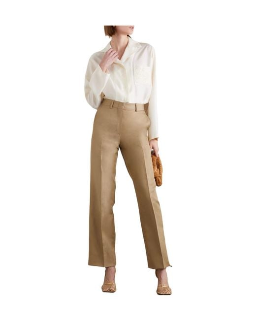 Brioni Natural Blend Twill Straight-Leg Pants
