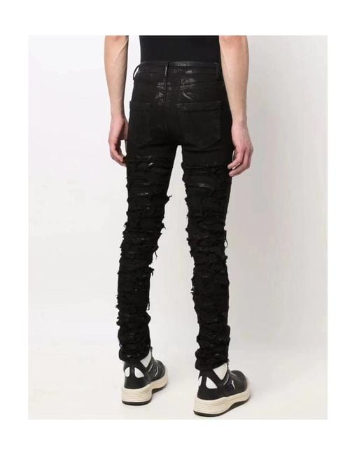 Rick Owens Black Imitation Old Jeans