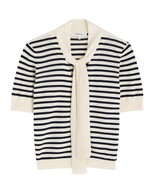 FRAME White Cotton-Blend Cardigan