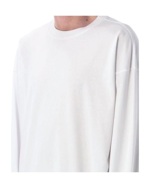 Dries Van Noten White Long-Sleeved T-Shirt for men