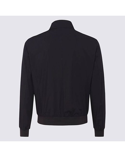 Moorer Blue Alberti Water-Repellent Bomber Jacket for men