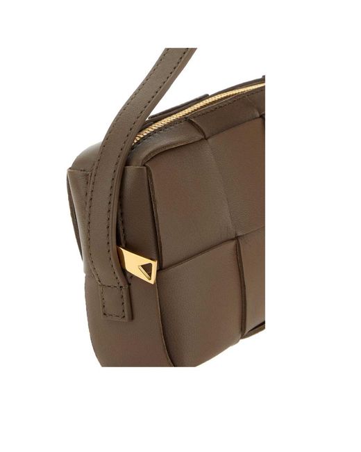Bottega Veneta Brown Mini Cassette Crossbody Bag