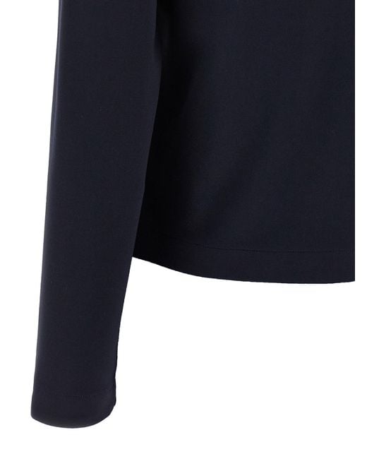 Thom Browne Blue Ancora-Detailed Crewneck Knitted Cardigan