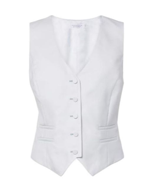 Gabriela Hearst White Coleridge Wool And Silk Vest
