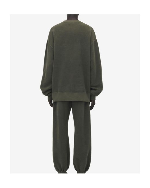 McQueen Green Logo Embroidered Crewneck Sweatshirt for men