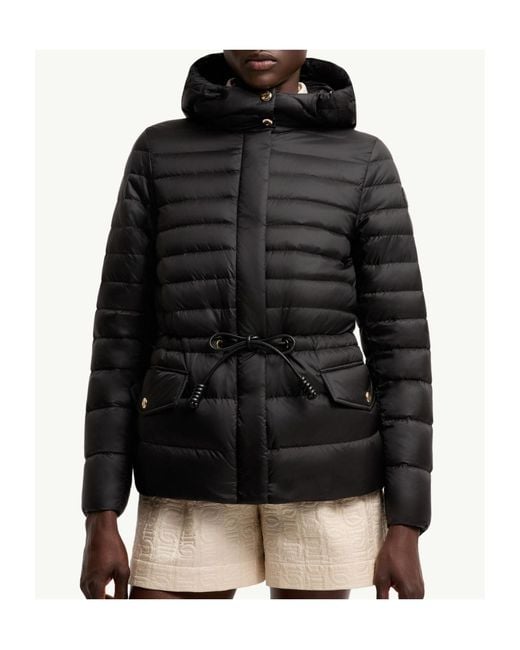 Moncler Black Raies Hooded Short Down Jacket